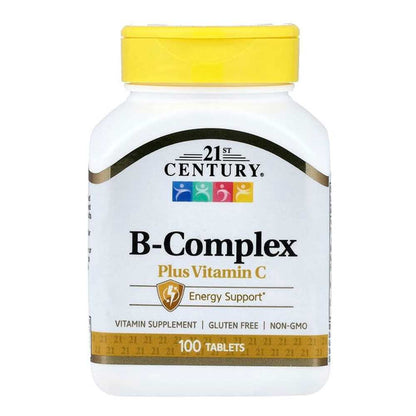 21st Century B-Complex Plus Vitamin C Energy Support 100 Tablets