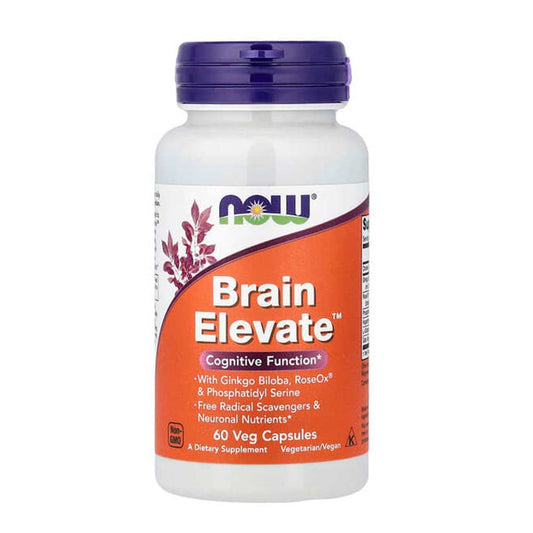 Now Foods Brain Elevate Cognitive Function Memory Support Antioxidant Support Veg Capsules