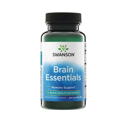 Swanson Vitamins Brain Essentials Memory Support 12 Brain-Health Nutrients 60 Veg Capsules