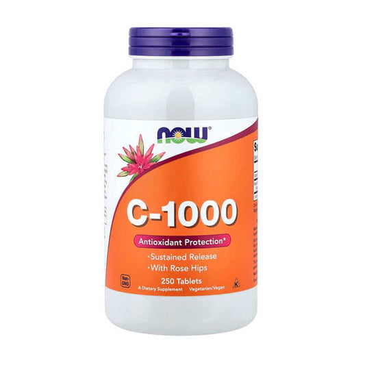 Now Foods C-1000 Antioxidant Support Collagen Formation Skin, Bone and Joint Support Nutrient Utilisation Support 250 Tablets
