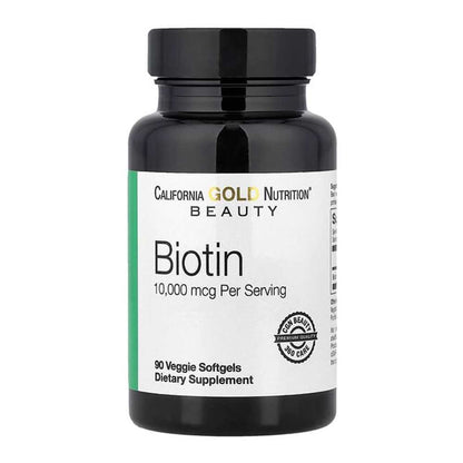 California Gold Nutrition Biotin 10,000 mcg 90 Vegetable Softgels