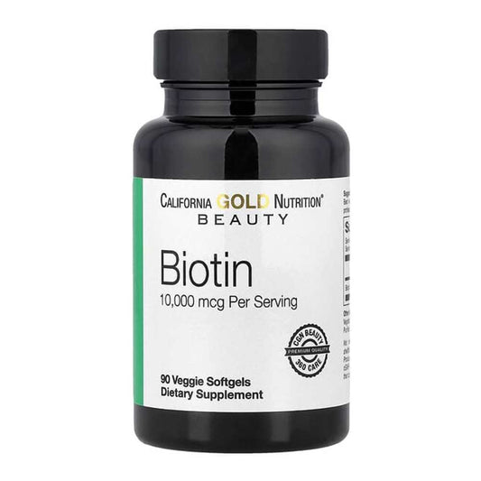 California Gold Nutrition Biotin 10,000 mcg 90 Vegetable Softgels