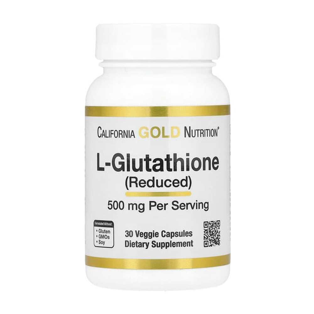 California Gold Nutrition L-Glutathione (Reduced) 500 mg Veg Capsules