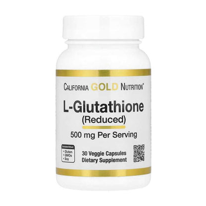 California Gold Nutrition L-Glutathione (Reduced) 500 mg Veg Capsules