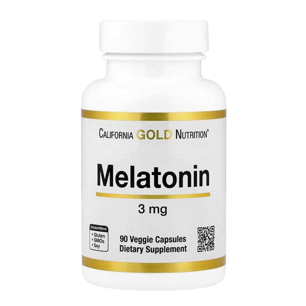 California Gold Nutrition Melatonin 3 Mg Sleep Cycle Support Relaxation Support 90 Veggie Capsules
