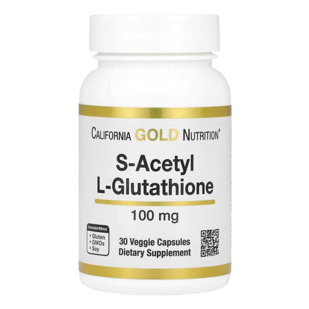 California Gold Nutrition S-Acetyl L-Glutathione 100 mg Veggie Capsules