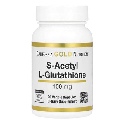 California Gold Nutrition S-Acetyl L-Glutathione 100 mg Veggie Capsules