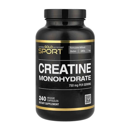 California Gold Nutrition Sport Pure Creatine Monohydrate 750 Mg 240 Veggie Capsules