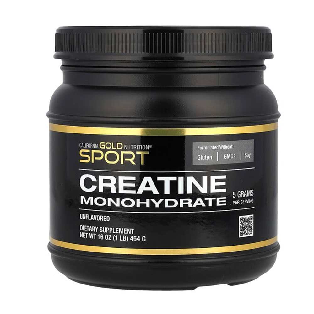 California Gold Nutrition Sport Pure Creatine Monohydrate Unflavored Powder 454g