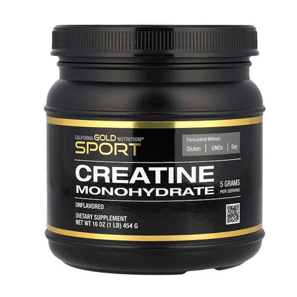 California Gold Nutrition Sport Pure Creatine Monohydrate Unflavored Powder 454g