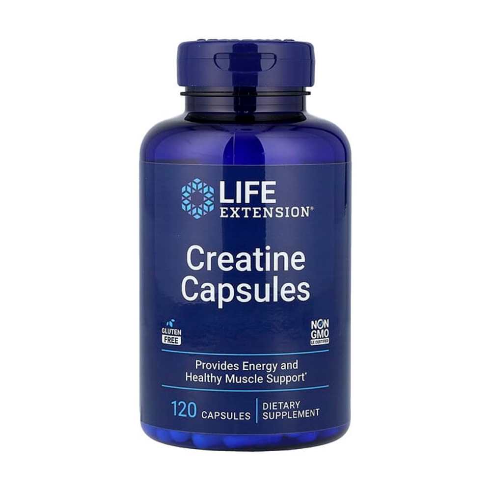 Life Extension Creatine Provides Energy and Healthy Muscle Support 120 Capsules