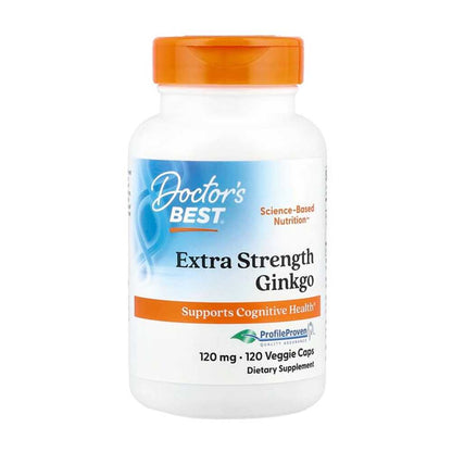 Doctor's Best Ginkgo 120 Mg Cognitive Support Brain Circulation Antioxidant Support Veggie Caps