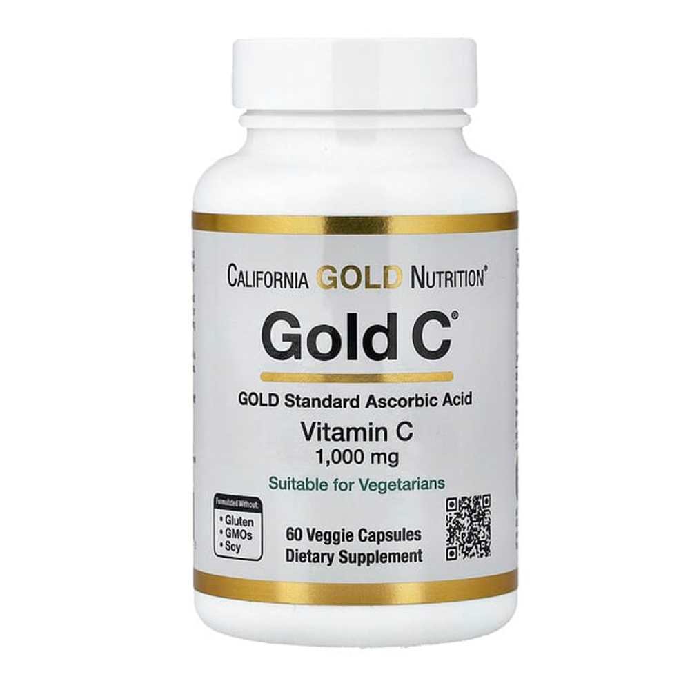 California Gold Nutrition Gold C Usp Grade Vitamin C 1,000 Mg 60 Veggie Capsules
