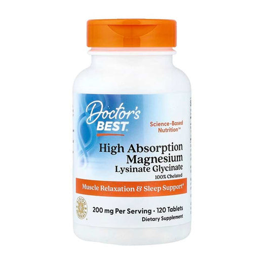 Doctor's Best High Absorption Magnesium Muscle Relaxation & Sleep Support 100 Mg Tablets