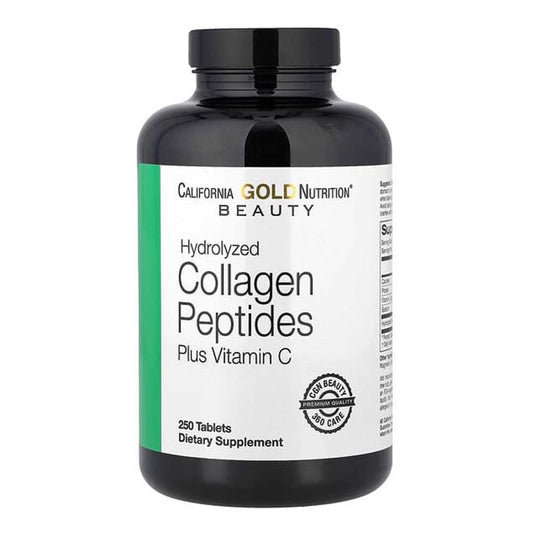 California Gold Nutrition Hydrolysed Collagen Peptides Type I & Iii, and Vitamin C 250 Tablets