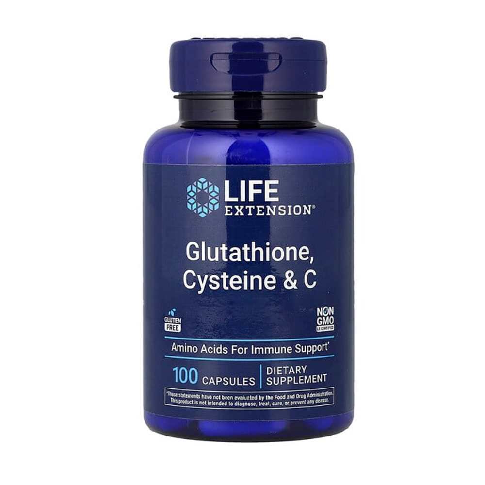 Life Extension Glutathione Cysteine & C Amino Acids for Immune Support 100 Capsules