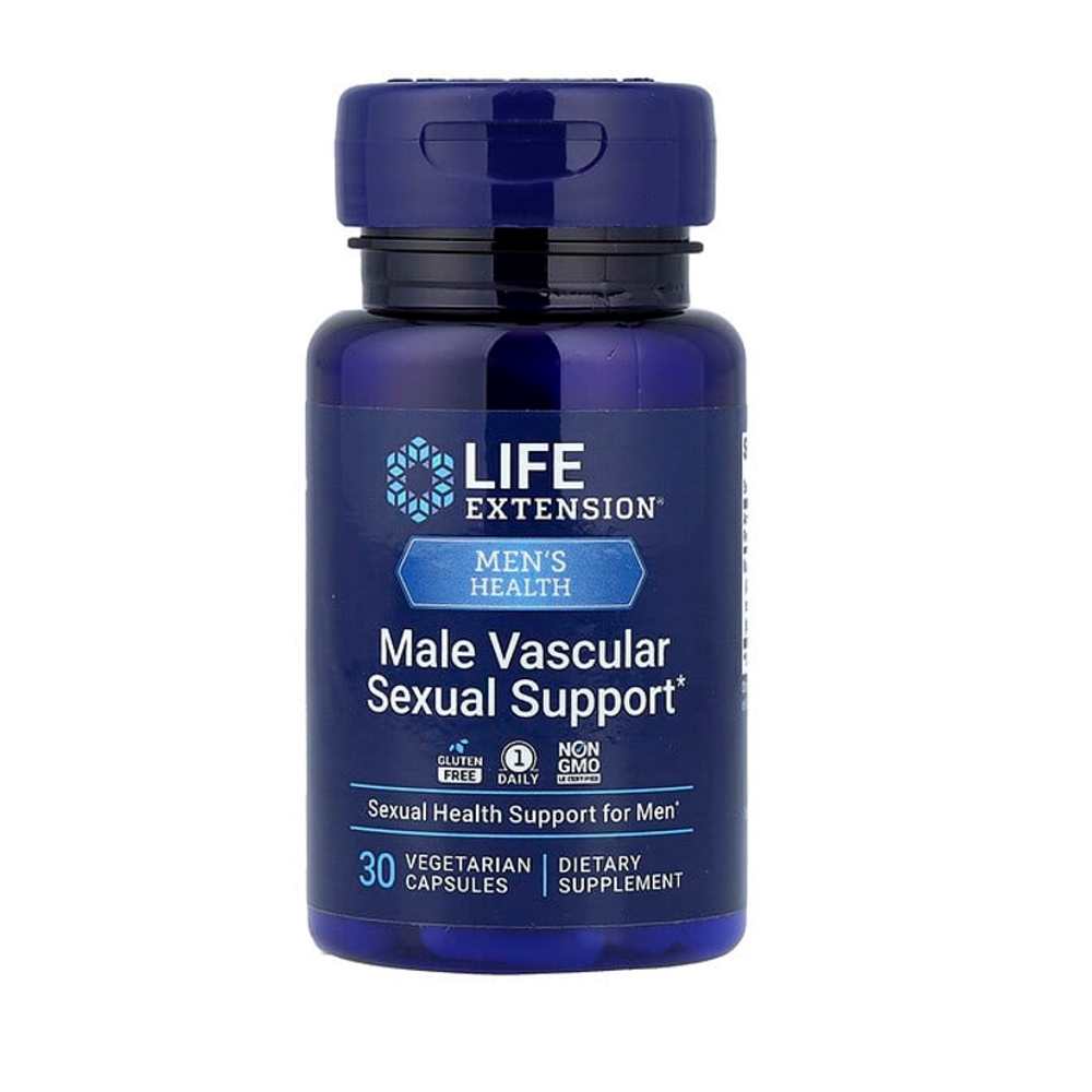 Life Extension Men's Health Male Vascular Sexual Support 30 Vegetarian Capsules
