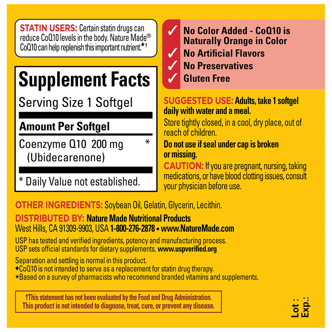 Nature Made Co Q10 200 Mg Helps Support Heart Function Softgels