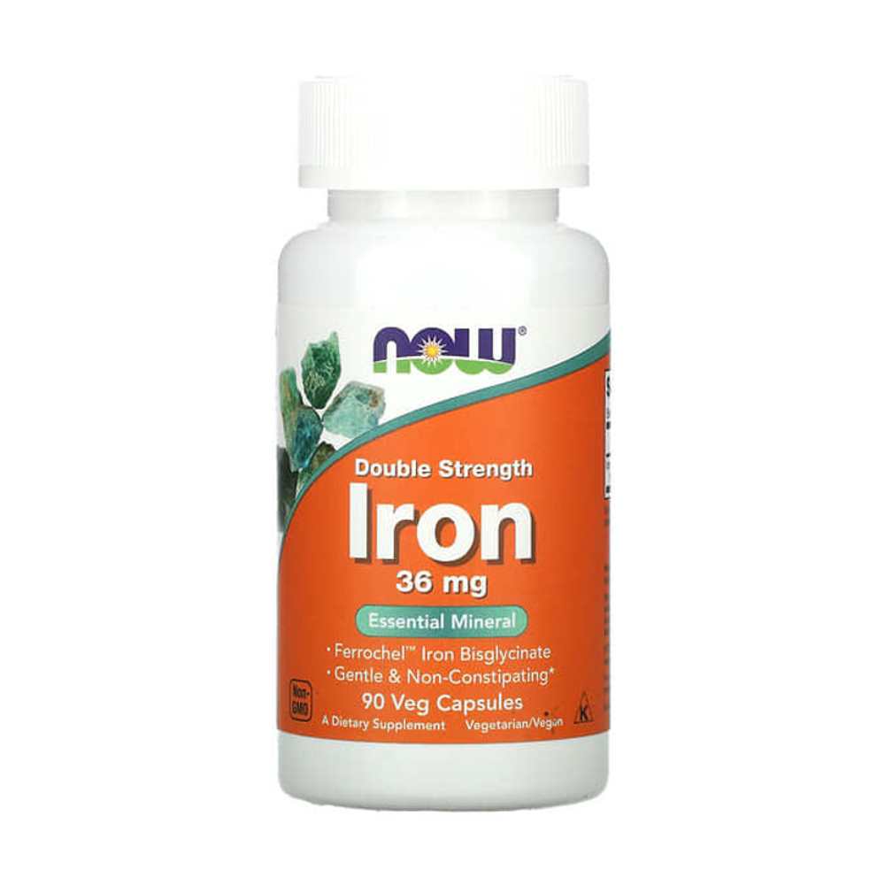 Now Foods Iron 36 Mg Energy Production Support Oxygen Transport Red Blood Cell Support 90 Veg Capsules