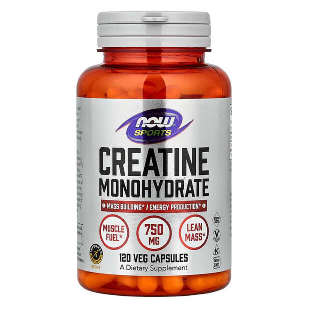Now Foods Sports Creatine Monohydrate Mass Building/energy Production Veg Capsules (0.75g per Capsule)