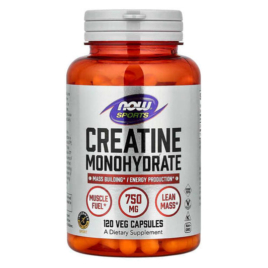 Now Foods Sports Creatine Monohydrate Mass Building/energy Production Veg Capsules (0.75g per Capsule)