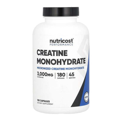 Nutricost Performance Creatine Monohydrate 3000mg 180 Capsules