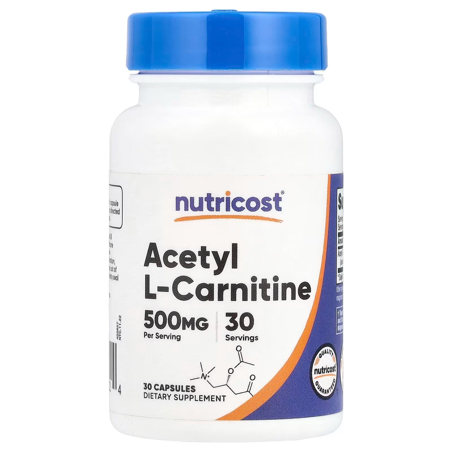 Nutricost Acetyl L-Carnitine 500mg – 180 Capsules, 3 Bottles, Non-GMO & Gluten-Free Supplement
