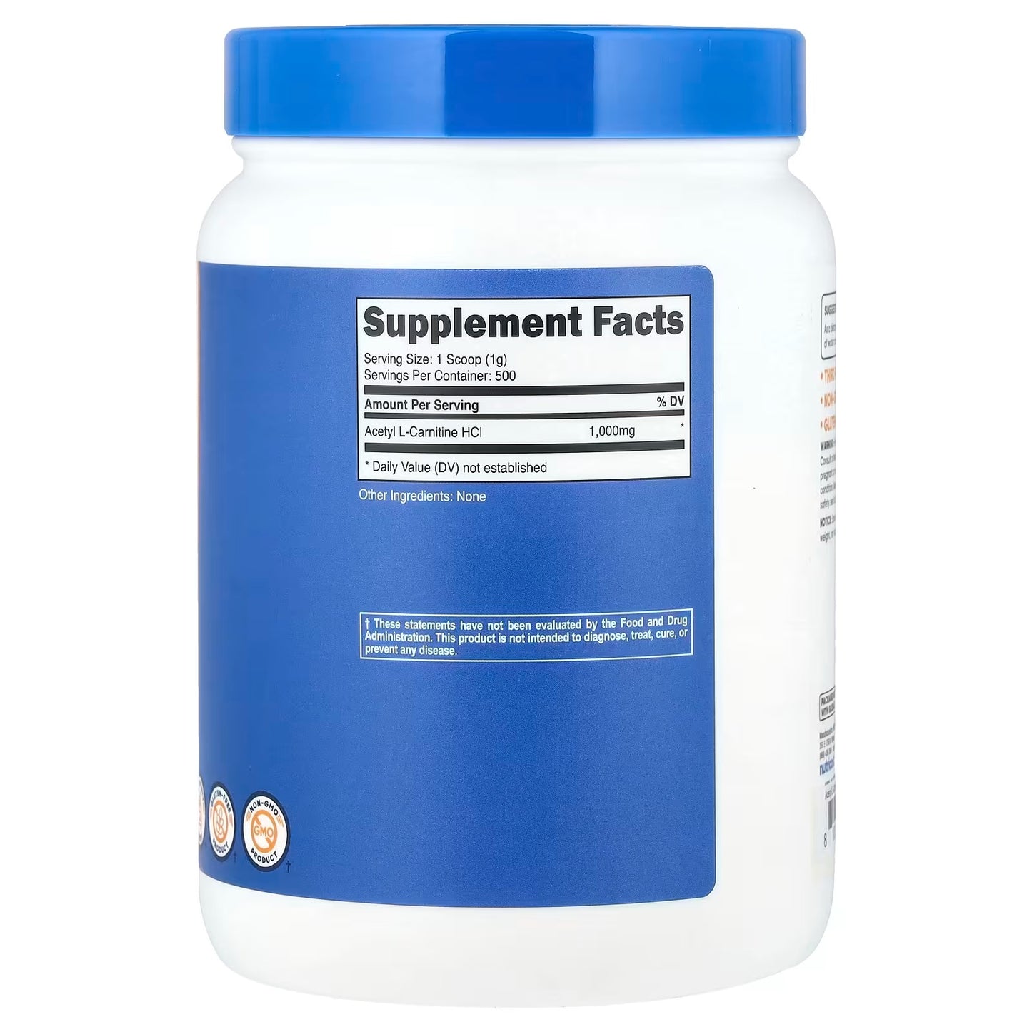 Nutricost Acetyl L-Carnitine 500mg – 180 Capsules, 2 Bottles, Non-GMO & Gluten-Free