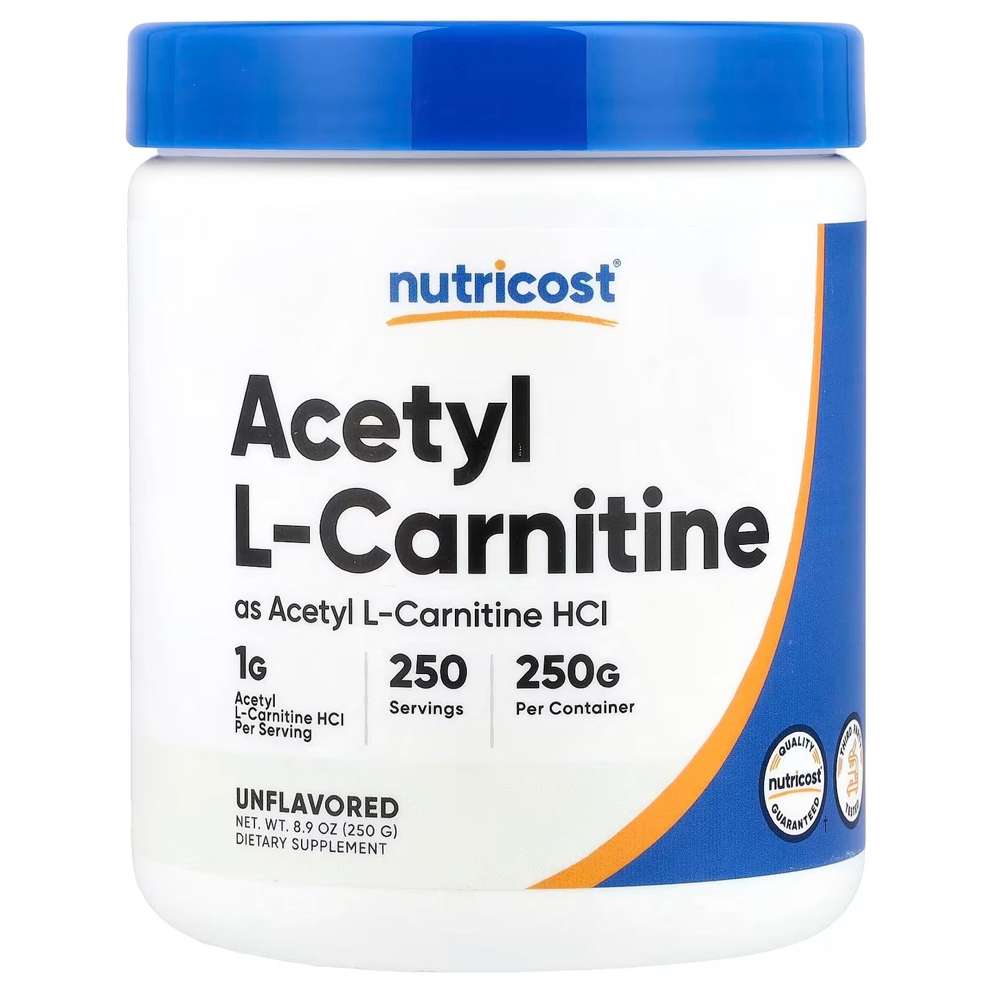 Nutricost L-Carnitine Tartrate Powder 250g – 250 Servings, Pure Amino Acid Supplement