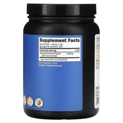 Nutricost Activated Charcoal Powder 1 lb (454g) – Food Grade, Gluten-Free Powder