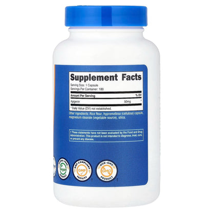 Nutricost Apigenin 50mg – 180 Vegan Capsules, Gluten-Free & Non-GMO