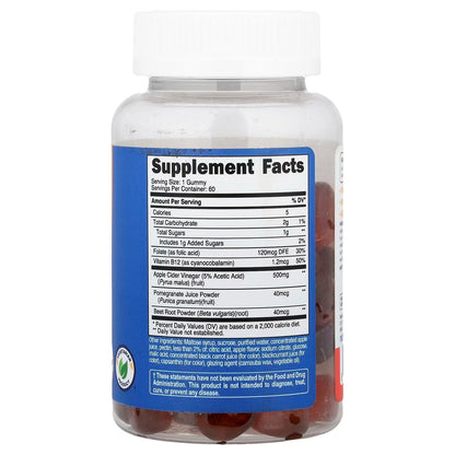 Nutricost Apple Cider Vinegar Gummies 500mg – 60 Apple Flavored Gummies, Gluten-Free & Non-GMO