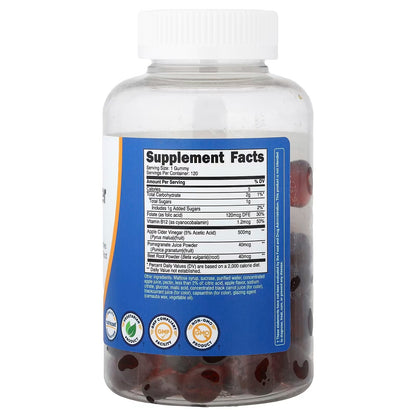 Nutricost Apple Cider Vinegar Gummies 500mg – 120 Apple-Flavored Gummies, ACV Supplement