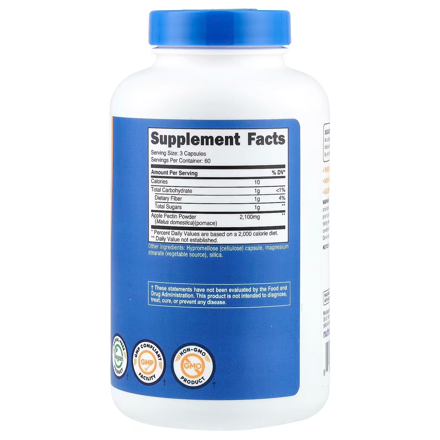 Nutricost Apple Pectin 700mg – 180 Capsules, Natural Apple Pectin Dietary Supplement