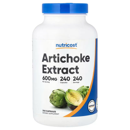 Nutricost Artichoke Extract 600mg – 240 Vegetarian Capsules, Gluten-Free & GMO-Free