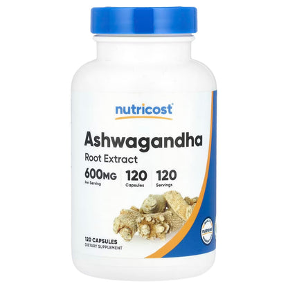 Nutricost Ashwagandha Root Extract 600mg – 120 Vegetarian Capsules, GMO-Free & Gluten-Free