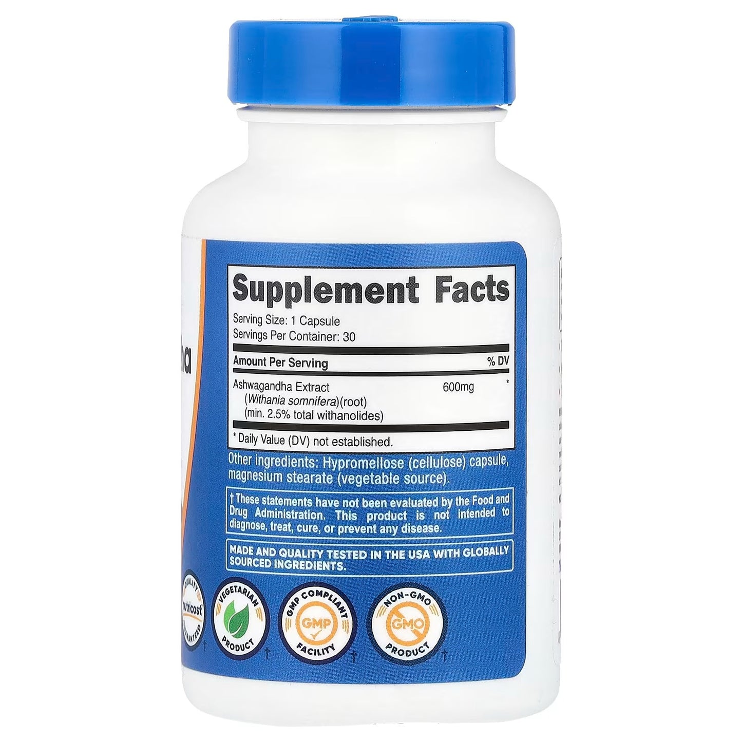 Nutricost Ashwagandha 600mg – 120 Capsules, Gluten-Free Herbal Root Extract Supplement