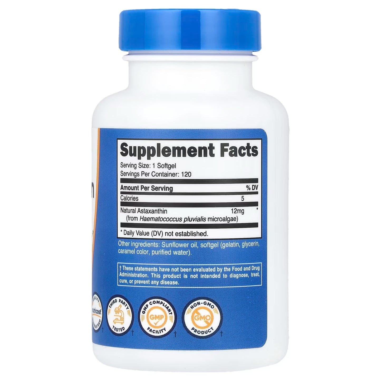 Nutricost Astaxanthin 12mg – 120 Softgels, 4-Month Supply, GMO-Free & Gluten-Free