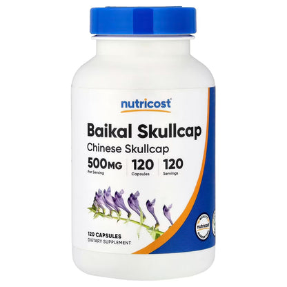 Nutricost Baikal Skullcap 500mg – 120 Vegetarian Capsules, Gluten-Free Herbal Supplement