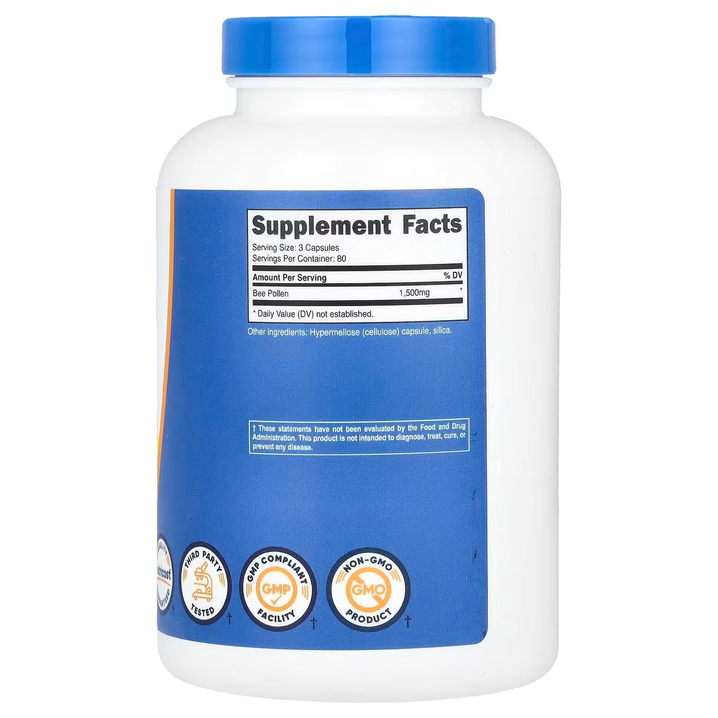Nutricost Bee Pollen 1500mg – 240 Capsules, 80 Servings, Non-GMO & GMP Compliant Supplement