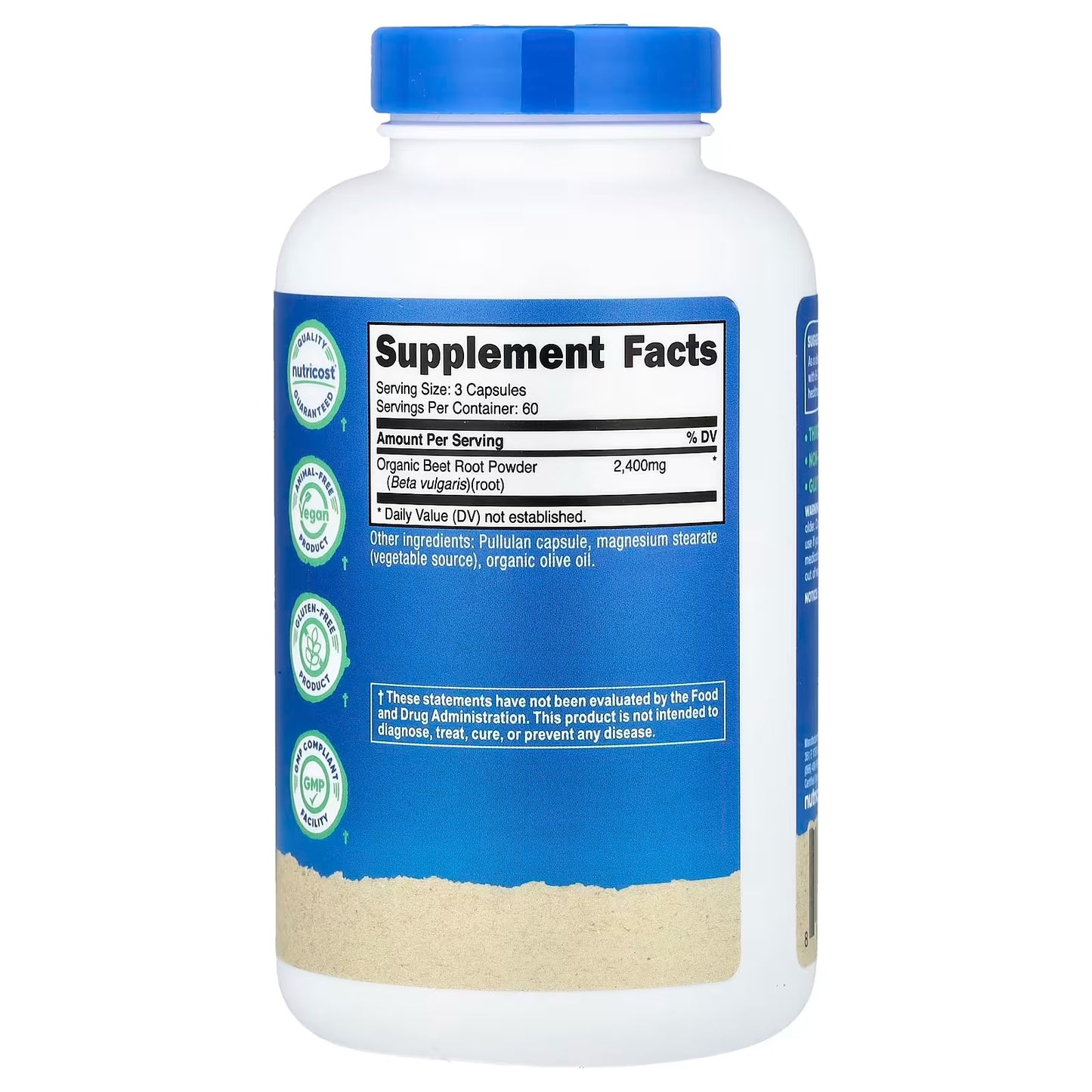 Nutricost Organic Beet Root 2400mg – 180 Capsules, 60 Servings, CCOF Certified Superfood