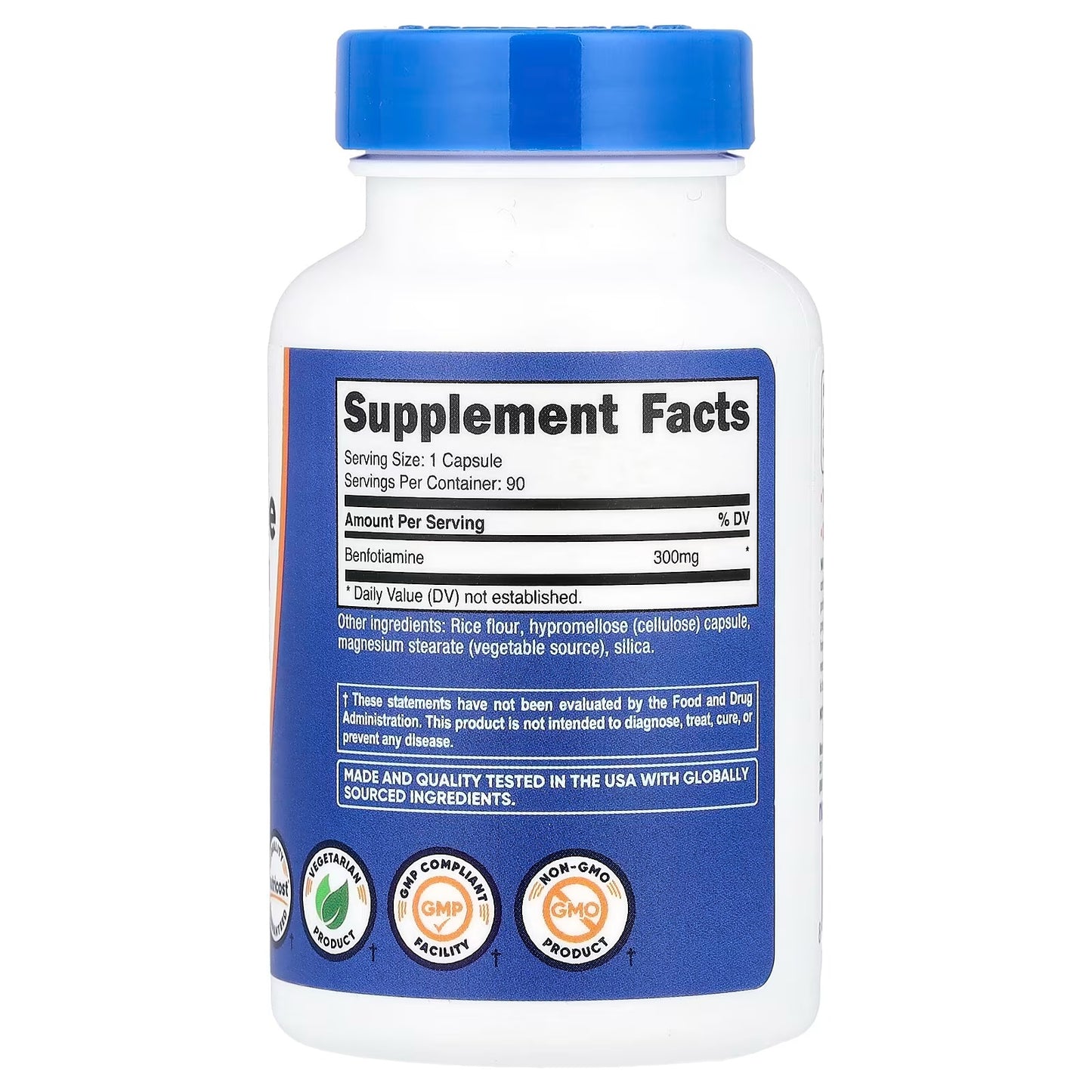 Nutricost Benfotiamine 300mg – 90 Vegetarian Capsules, Fat-Soluble Vitamin B1, GMO-Free & Gluten-Free