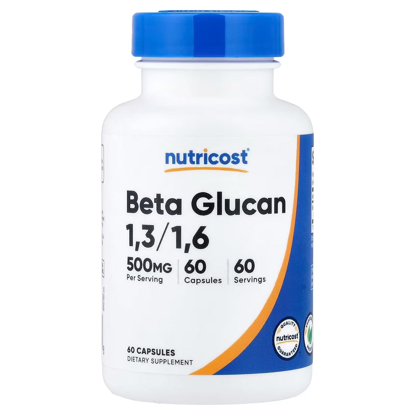 Nutricost Beta Glucan 500mg – 60 Vegetarian Capsules, 1,3/1,6 D-Glucan, Gluten-Free & GMO-Free