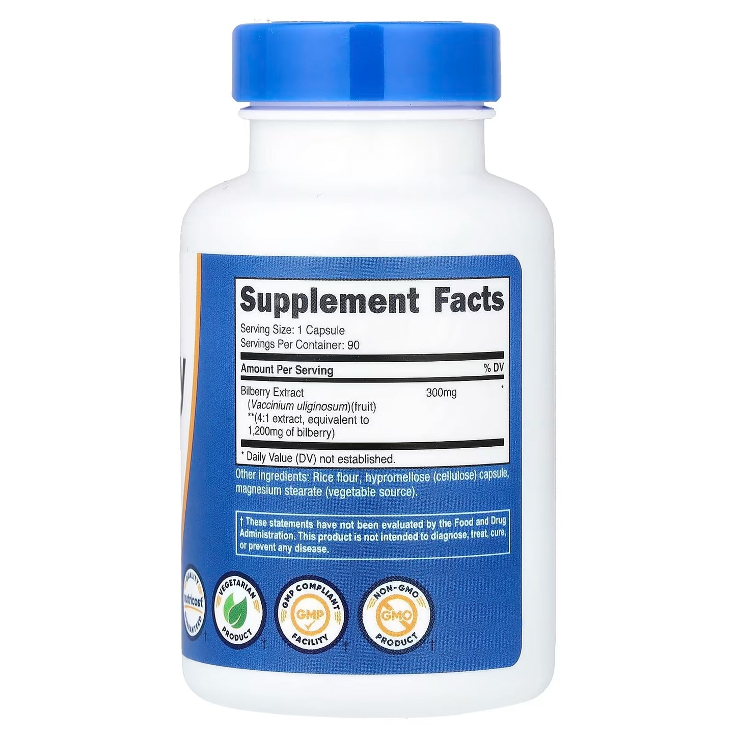 Nutricost Bilberry Extract – 90 Vegetarian Capsules, 90 Servings, Gluten-Free & GMO-Free