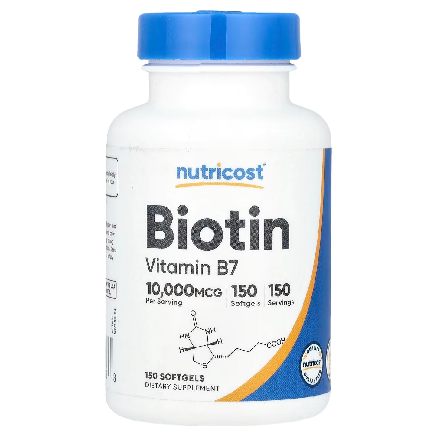 Nutricost Biotin 10,000mcg – 150 Softgels, Gluten-Free & GMO-Free High-Potency Biotin Supplement
