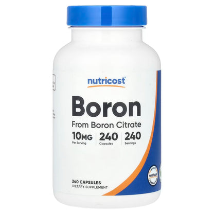 Nutricost Boron 10mg – 240 Vegetarian Capsules, Gluten-Free & GMO-Free