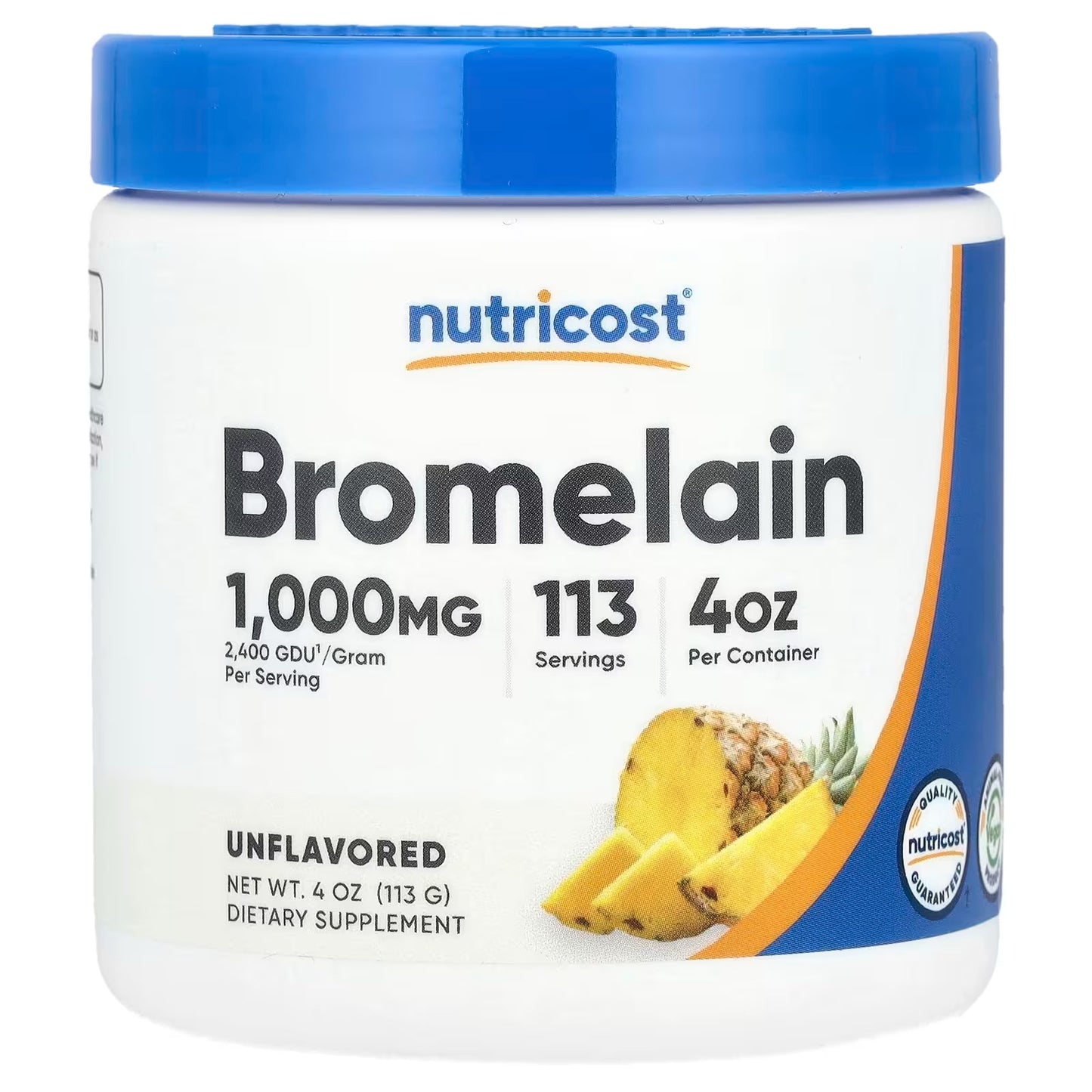 Nutricost Bromelain Powder 4 oz (113g) – Non-GMO, Vegetarian & Gluten-Free Enzyme Supplement