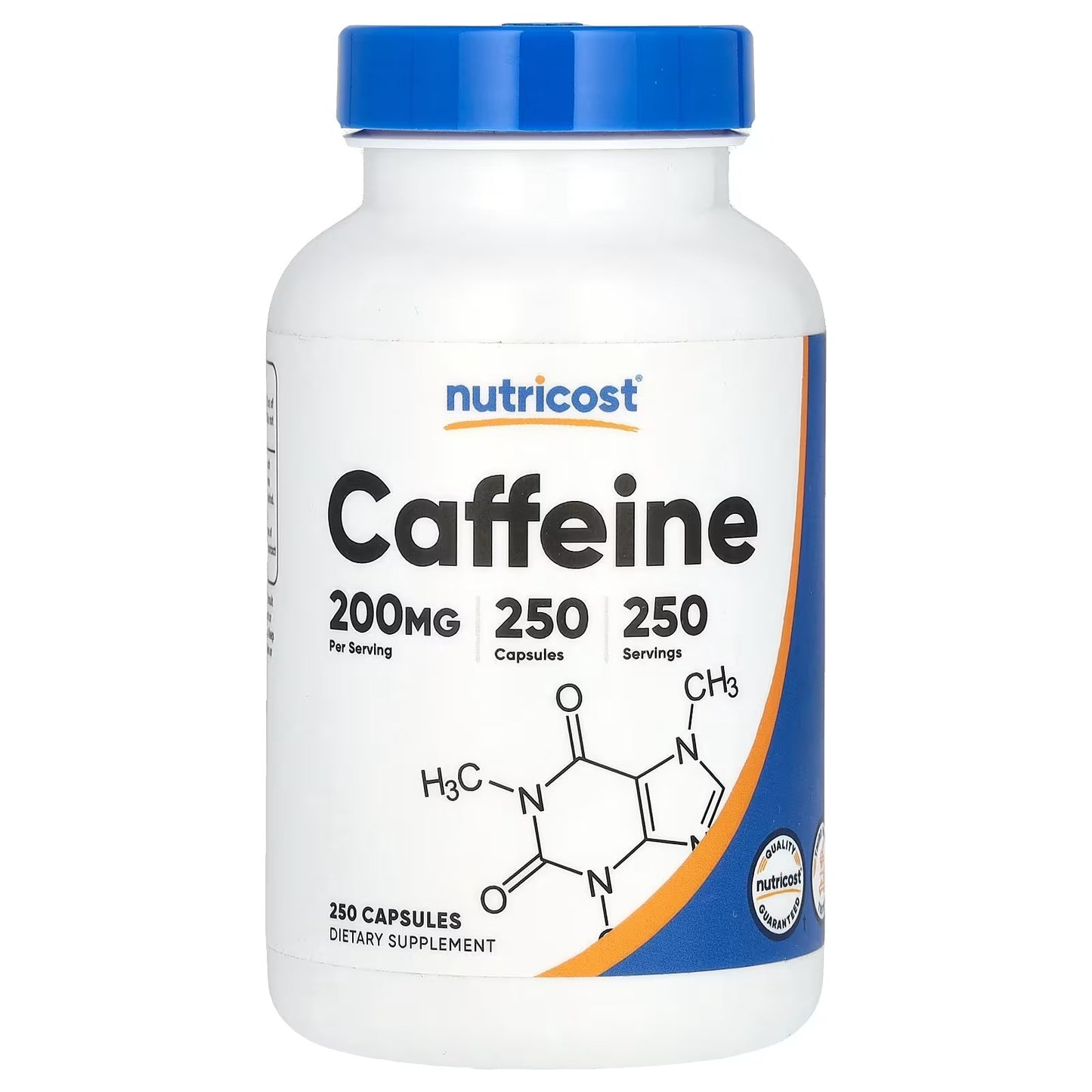 Nutricost Caffeine Pills 200mg – 250 Capsules, Energy & Focus Supplement
