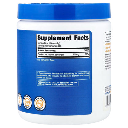 Nutricost Calcium Citrate Powder 500g – Unflavored, Gluten-Free Calcium Supplement