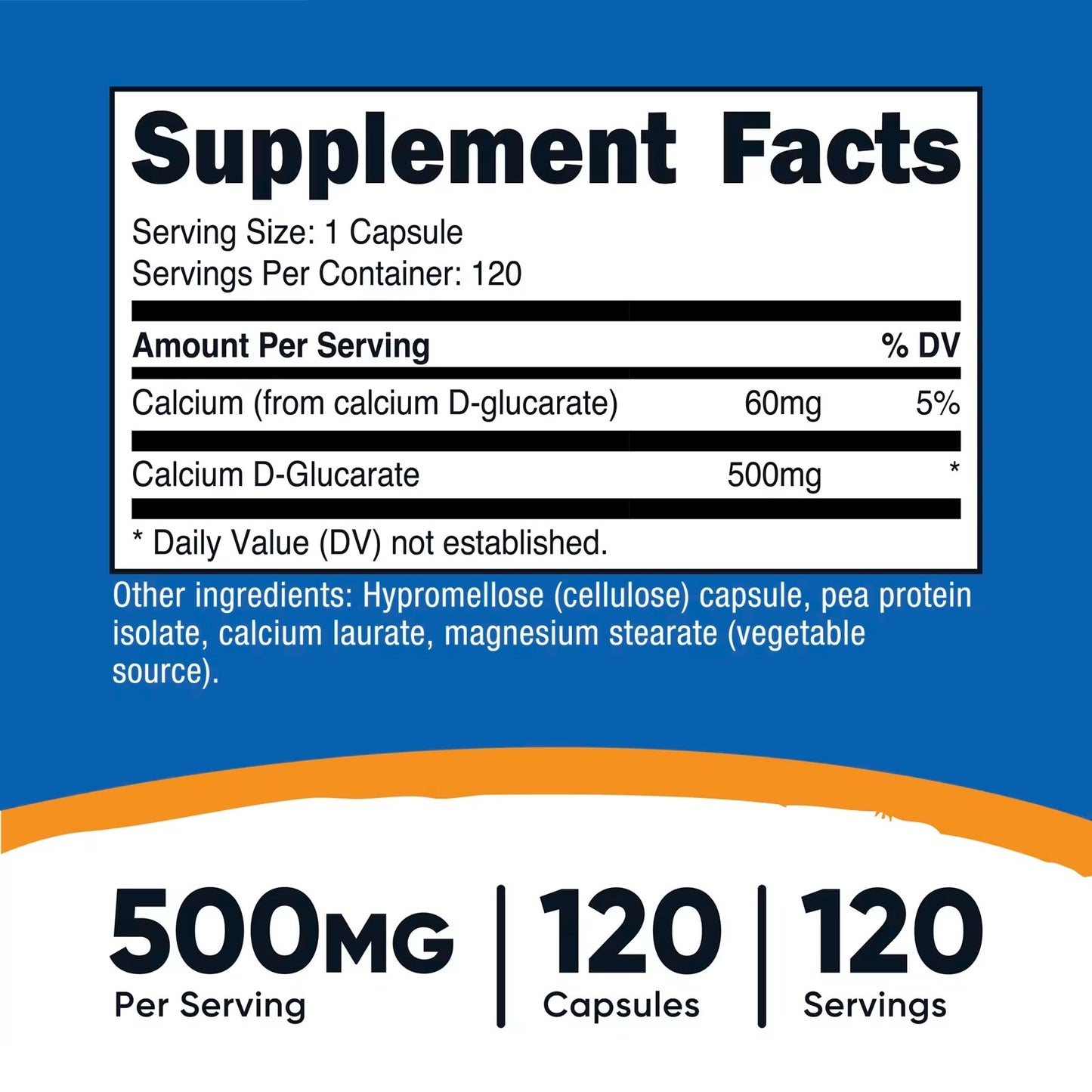 Nutricost Calcium D-Glucarate 500mg – 120 Capsules, Gluten-Free, GMO-Free & Vegetarian-Friendly
